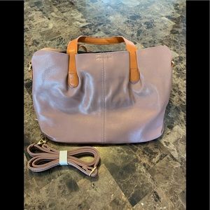 Mauve leather purse